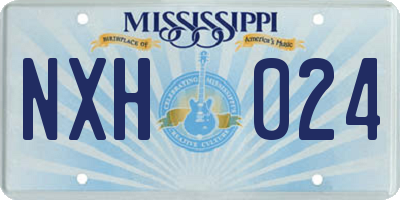 MS license plate NXH024