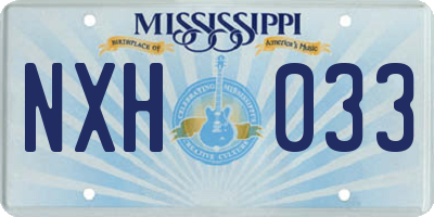 MS license plate NXH033