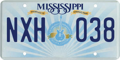 MS license plate NXH038