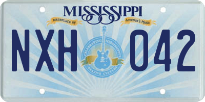 MS license plate NXH042