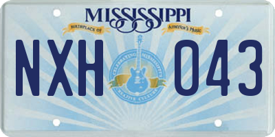 MS license plate NXH043