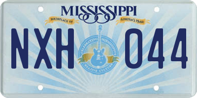 MS license plate NXH044