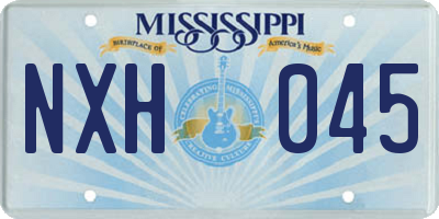 MS license plate NXH045