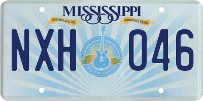 MS license plate NXH046