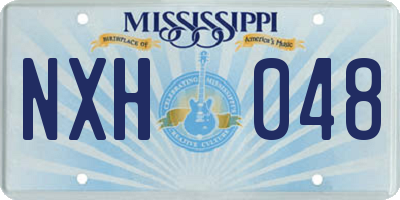 MS license plate NXH048