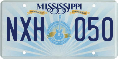 MS license plate NXH050