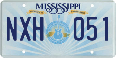 MS license plate NXH051