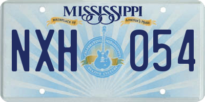 MS license plate NXH054