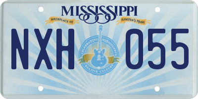 MS license plate NXH055