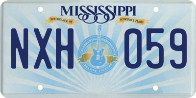 MS license plate NXH059