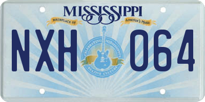 MS license plate NXH064