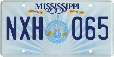 MS license plate NXH065