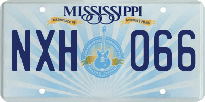 MS license plate NXH066