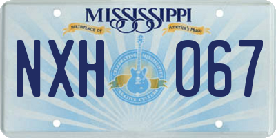 MS license plate NXH067