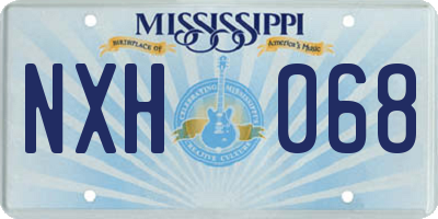 MS license plate NXH068
