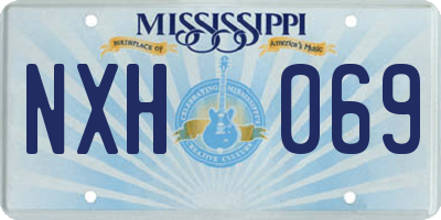 MS license plate NXH069