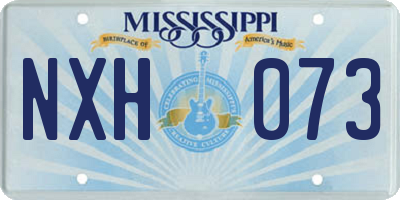 MS license plate NXH073