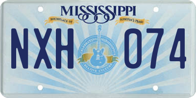 MS license plate NXH074