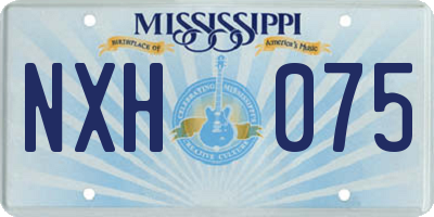 MS license plate NXH075