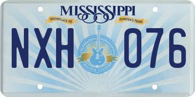 MS license plate NXH076