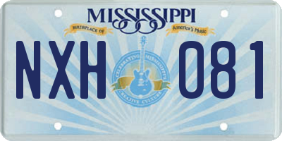 MS license plate NXH081