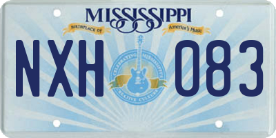 MS license plate NXH083