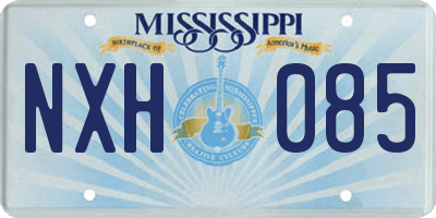 MS license plate NXH085