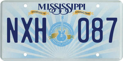 MS license plate NXH087