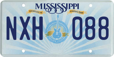 MS license plate NXH088