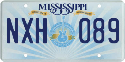 MS license plate NXH089