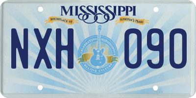 MS license plate NXH090