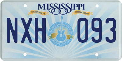 MS license plate NXH093