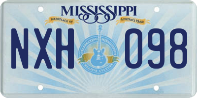 MS license plate NXH098