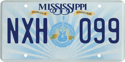 MS license plate NXH099