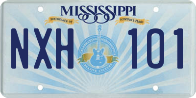 MS license plate NXH101