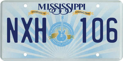 MS license plate NXH106