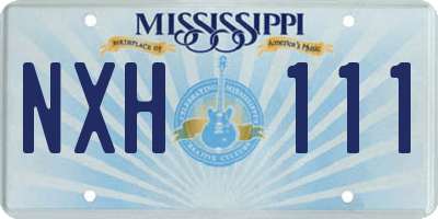MS license plate NXH111