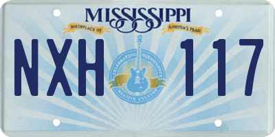 MS license plate NXH117