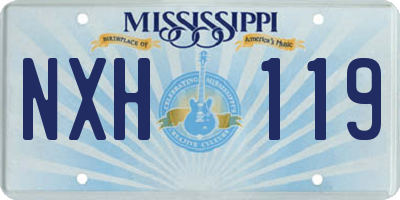 MS license plate NXH119