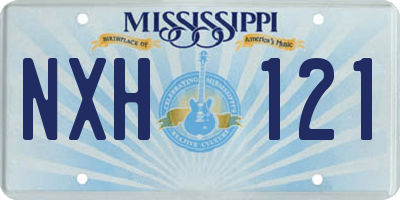 MS license plate NXH121