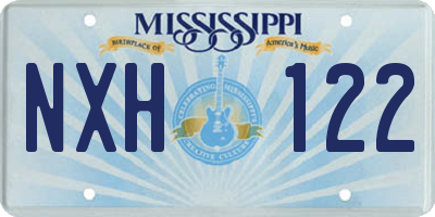 MS license plate NXH122