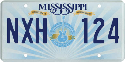 MS license plate NXH124
