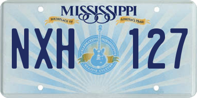 MS license plate NXH127