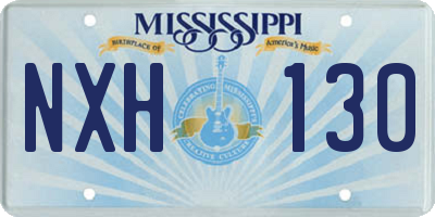 MS license plate NXH130
