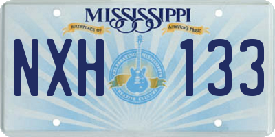 MS license plate NXH133