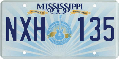 MS license plate NXH135