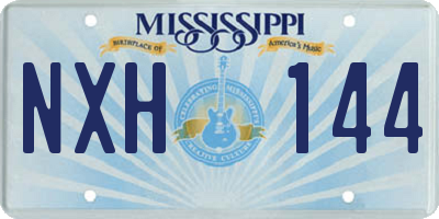 MS license plate NXH144