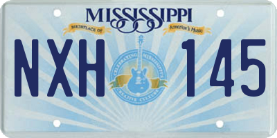 MS license plate NXH145
