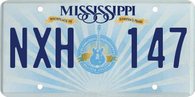 MS license plate NXH147