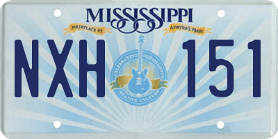 MS license plate NXH151